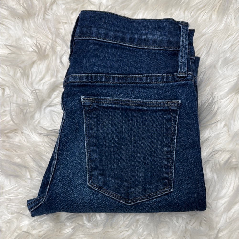 FRAME Blue Denim Le High Skinny Crop Jeans, Size 24